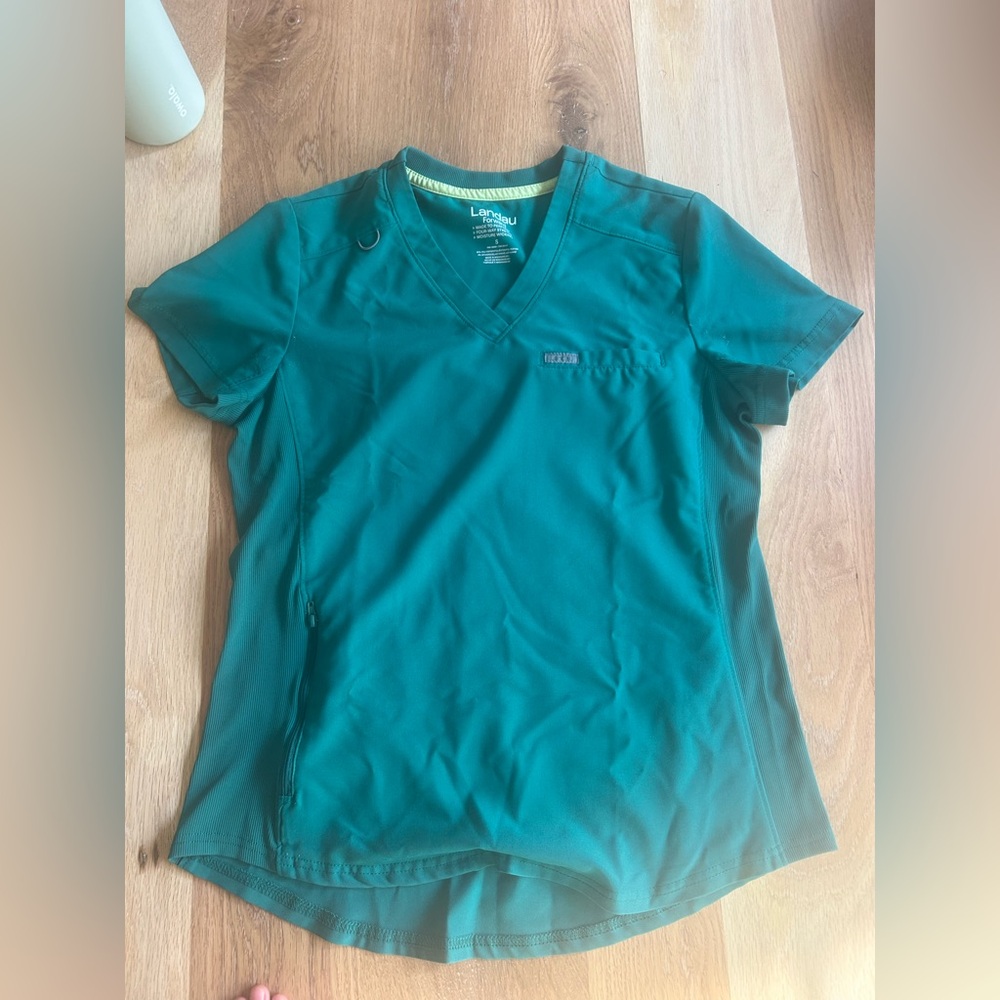 Landau Hunter Green Scrub top (small)